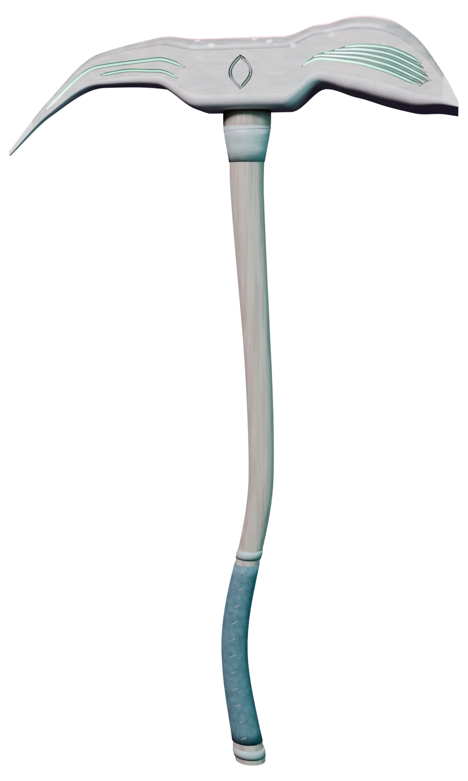 Mooncap pickaxe, mushroom biome, 3D render