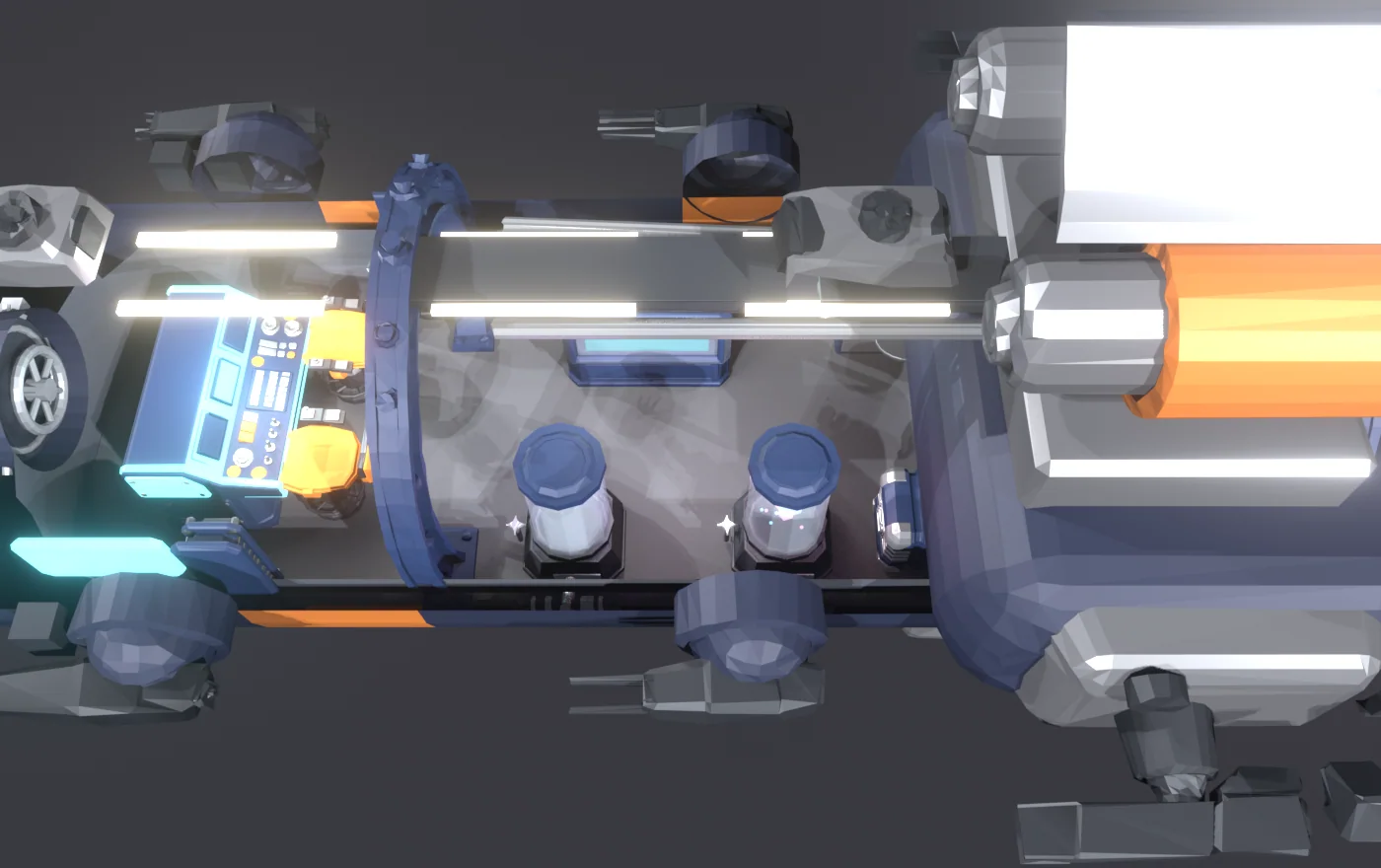 Overhead, 3D render